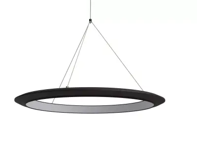 Black Circle Led Pendant Low-poly 3D model