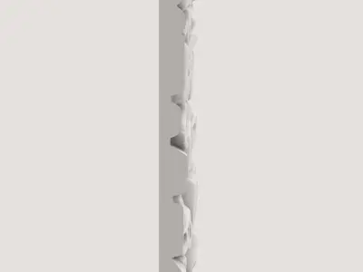 Stone Wall Medieval Ruins Prop 3D model