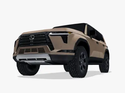 Lexus GX 2024 Low-poly 3D model