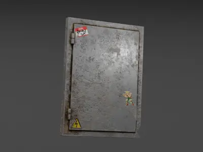 Street road debris and decorations moodular asset pack Low-poly 3D model