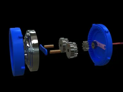 Planetary Reduction Transmission Gears 3D Print Model 3D print model