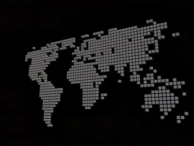 Wall map cubes 3D model