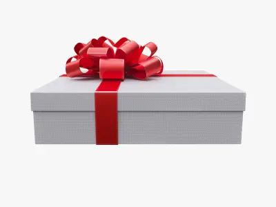 Christmas gift box 04 3D model