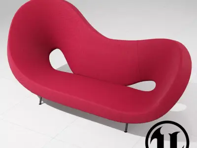 Victoria and Albert Sofa 290 UE4 Low-poly 3D model