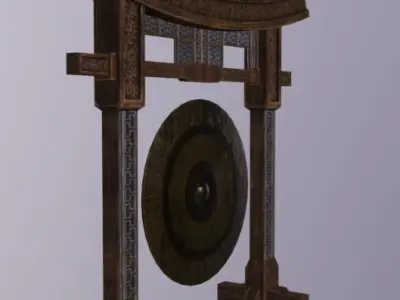 Chinatown Gong Low-poly 3D model