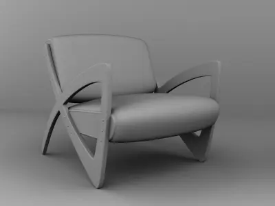 Arm Chair Low-poly 3D model
