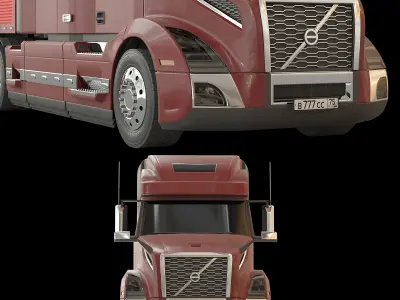 Volvo VNL Vinyl 760 Santa Tractor Truck 3D model