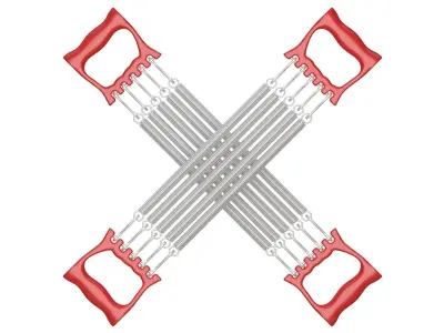 Spring Chest Expander Red 3D model