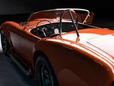 Classic Shelby Cobra Style Roadster 3D model