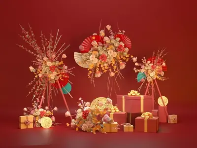 Floristry Fine art display 3D model