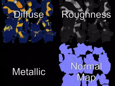 Starry Football model pack Low-poly 3D model