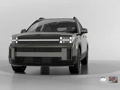 Hyundai Santa Fe 2024 -photoreal-Rigged and Render Ready 3D model