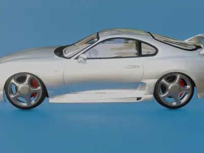 Toyota supra mk4 Low-poly 3D model