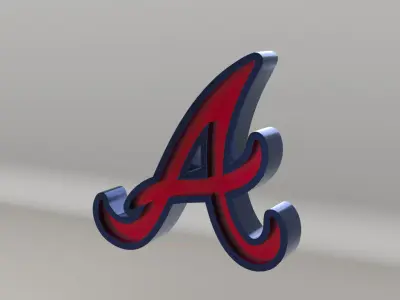MLB Atlanta Braves V2 Team Logo 3D model
