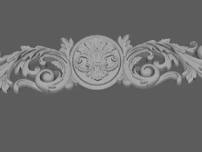dekor shabby chic embellishment - ornate border 3D model
