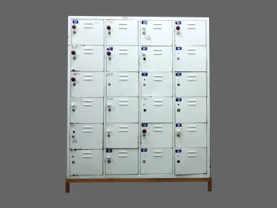 Lockers Low-poly 3D model