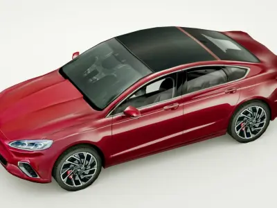 Generic Sedan v19 Low-poly 3D model