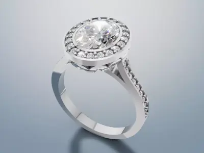 Engagement Ring 3D print model E 02 3D print model