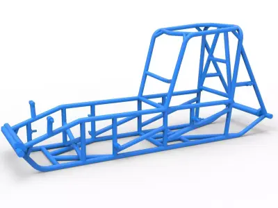 Frame of Vintage Sprint car Version 2 Scale 1 to 25 3D print model