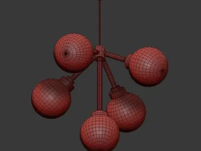 Tech Lighting Mara Chandelier Mini 3D model