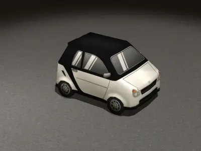 Cartoon Cars pack 4 Low-poly 3D model