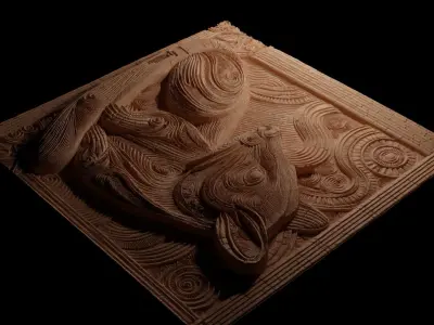 Quoll CNC 3d Print High Relief Sand Casting 3D print model