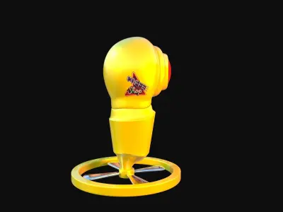 Futuristic Traffic Light Low-poly 3D model