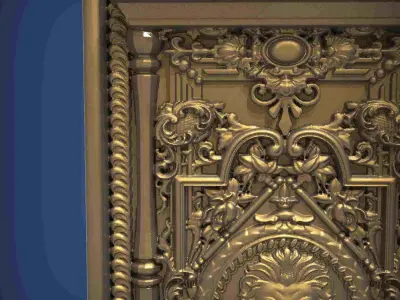 Carved clock for 3D printing and CNC 3D print model 6