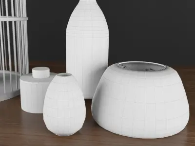 Decoration set by Maisons du Monde 3D model