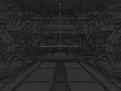 Technology car advertising scene model 3D model