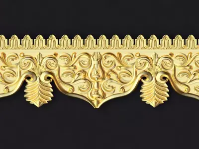 Central decor ornament for furniture 3D model 390