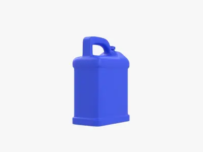 Jerrycan plastic bottle Low-poly 3D model