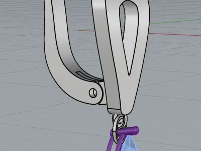 Diamond earrings 3D print model