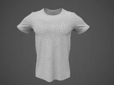 T-Shirt Male PBR Game-ready Low-poly 3D model