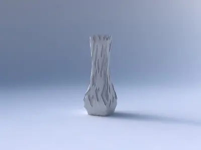 Vase larger opening rectangle with cavities 3D print model