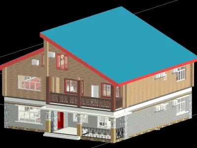3-storey cottage 3D model