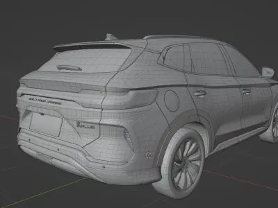 BYD Song Plus EV 2023  low poly 3D model