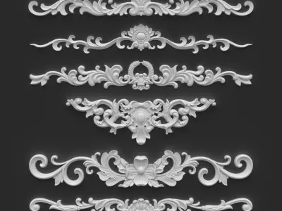 CNC Sculpted Ornament Pack VOL 4 3D Model Collection