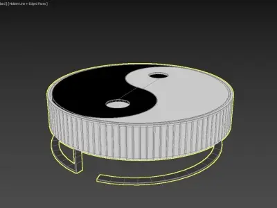 Coffee table  ying yang 3D model
