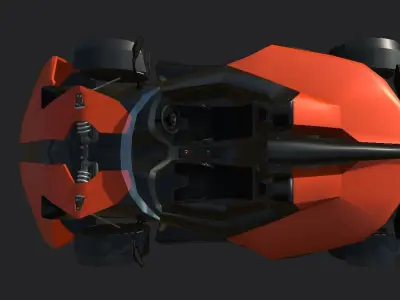 ktm low poly car Low-poly 3D model