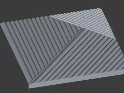    Decorative Wall Panel  002  for cnc and 3dprint 3D model