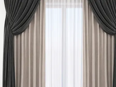 Set 83 Curtains 3D model