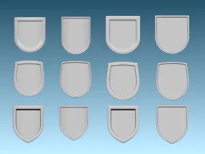 Blason Medieval -  Escudo de Armas STL CNC ARTCAM ASPIRE 3D print model