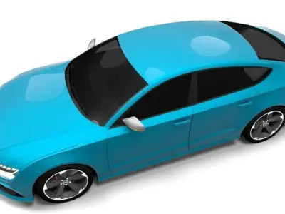 AUDI RS7 2015 Low-poly 3D model