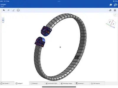 Bulgari sarpring bracelet CAD file 3D print model