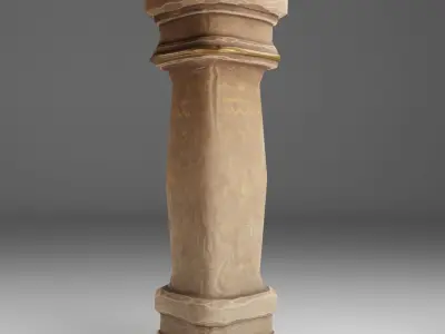 Pillars Low-poly 3D model purchase