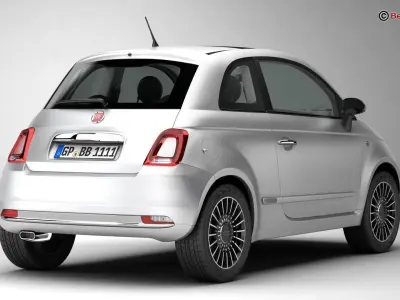 Fiat 500 2016 3D model
