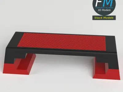 Gym equipment - Aerobic step 3D model