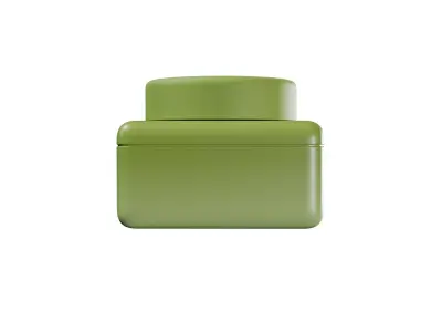 Modern Green Cosmetics Box Packaging and Product Display 3D model
