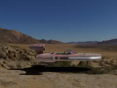 landspeeder star wars 3D model